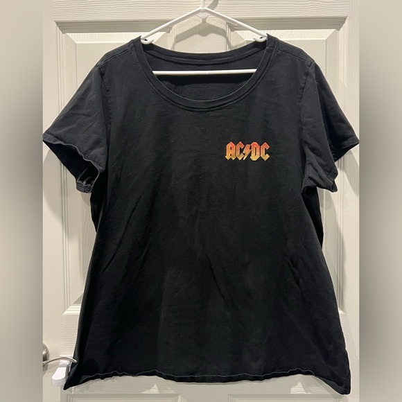 ACDC Back-In-Black Shirt XL Black Tour Merch Graphic Tee - Picture 2 of 4